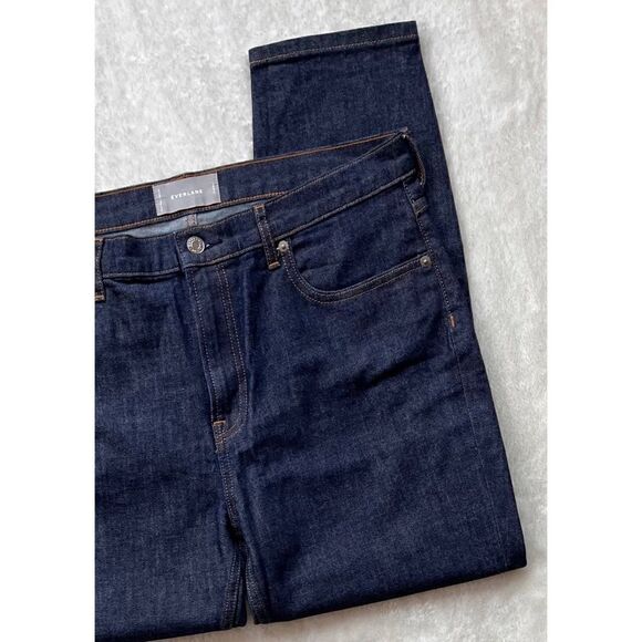 EVERLANE Ankle High Rise Skinny Jean in Dark Indigo, Size 32 - Picture 9 of 16
